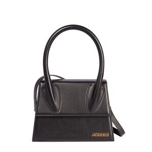 JACQUEMUS Black Leather Le Grand Chiquito Bag